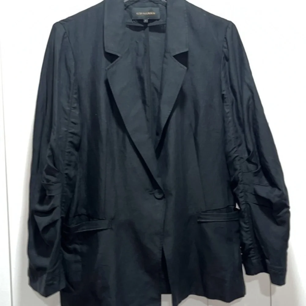 Kobi Halperin Women's Black One-Button Solid Blazer Jacket Size L